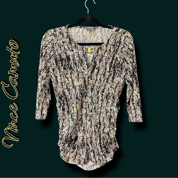 Preowned EUC Vince Camuto Abstract Print Stretch Blouse – Size M - Picture 1 of 8